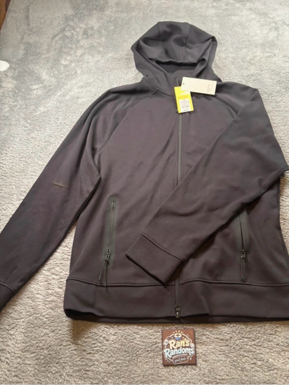 all in motion Men's Black Zip-Up Hoodie Sweater